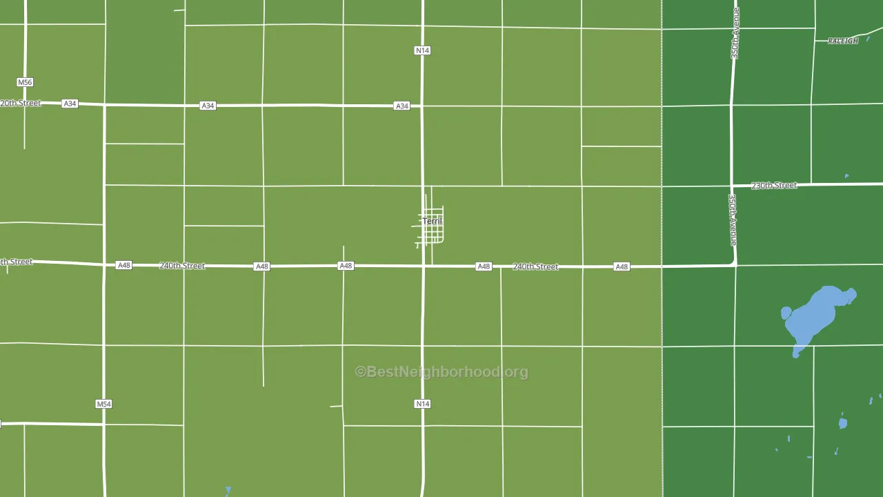 51364, IA block-group voter-turnout map