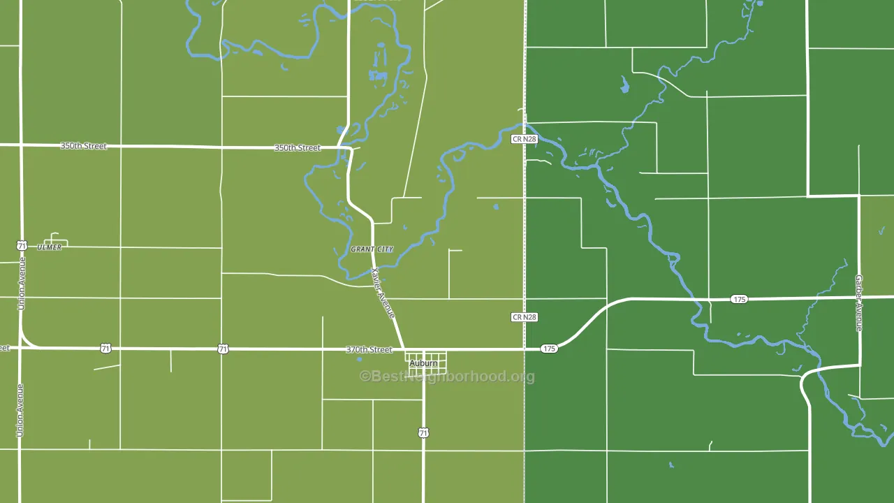 51433, IA block-group voter-turnout map