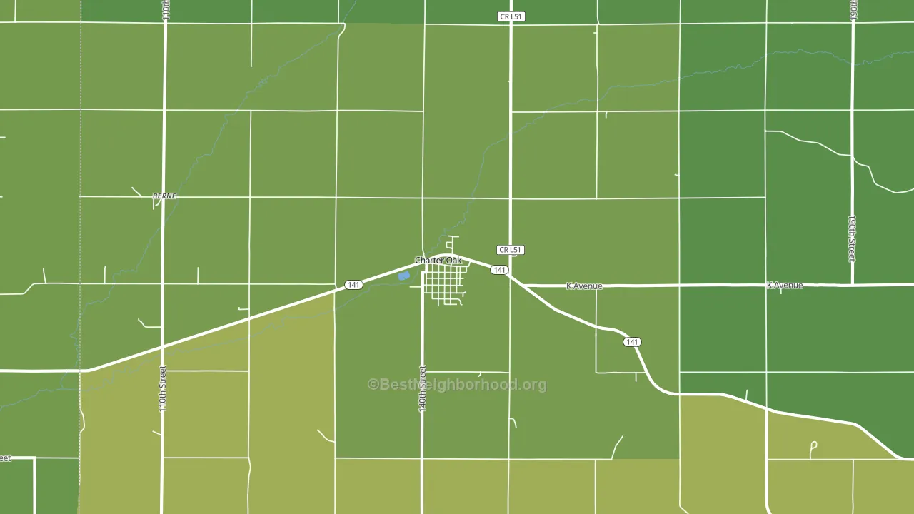 51439, IA block-group voter-turnout map