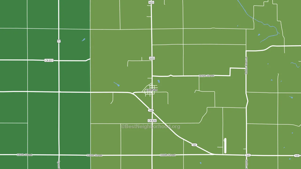 51440, IA block-group voter-turnout map