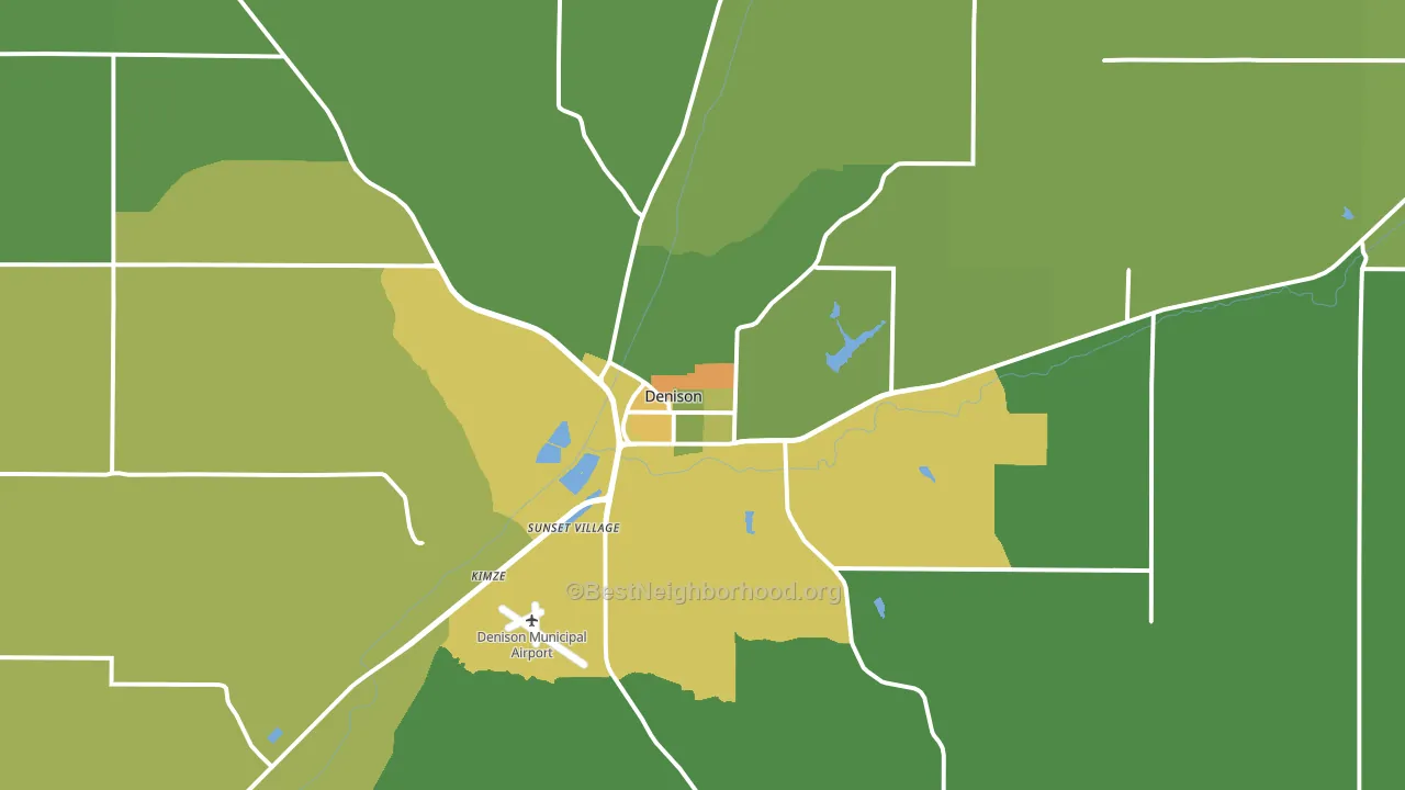 51442, IA block-group voter-turnout map