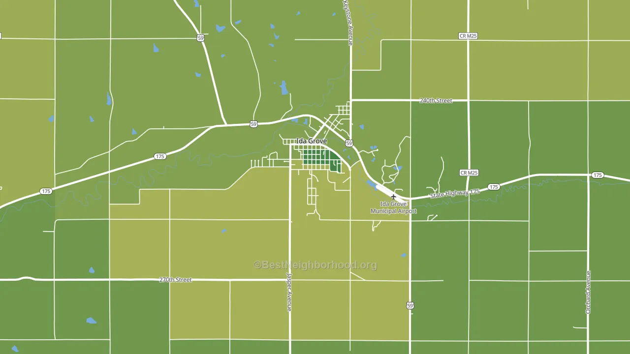 51445, IA block-group voter-turnout map