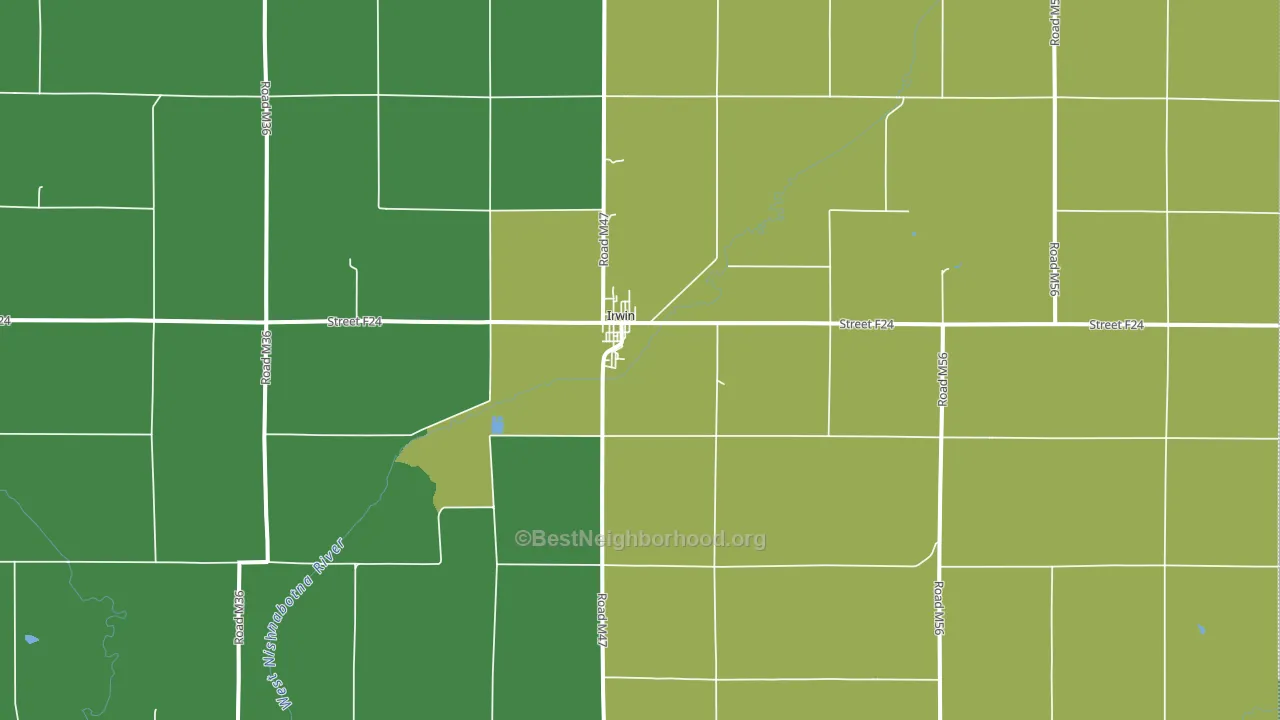 51446, IA block-group voter-turnout map