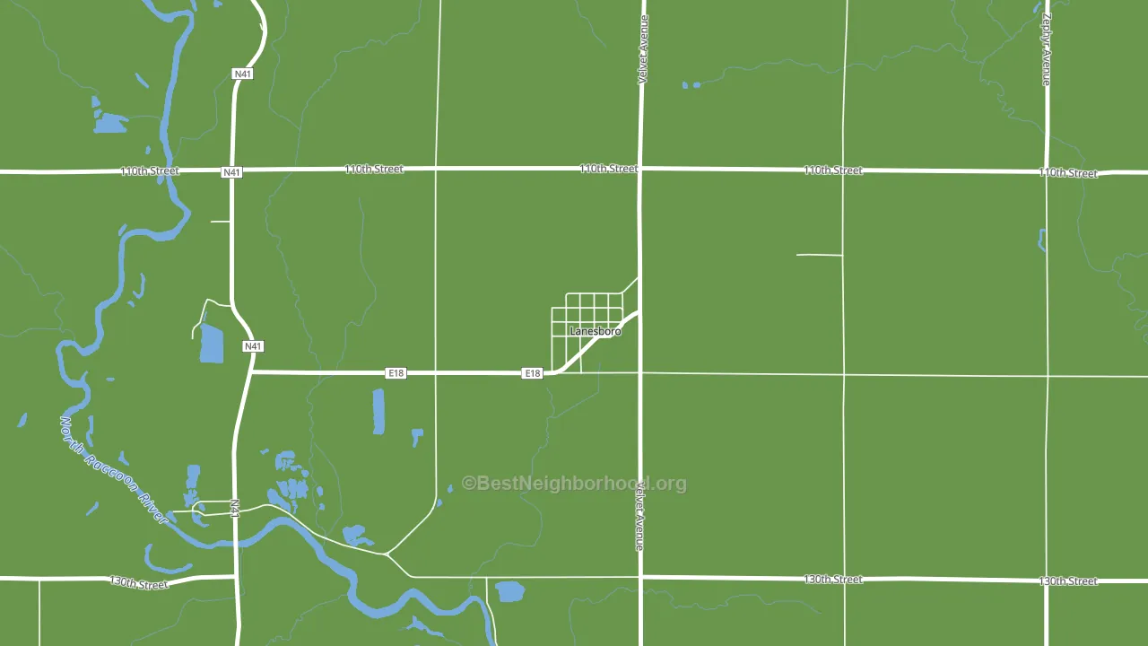51451, IA block-group voter-turnout map