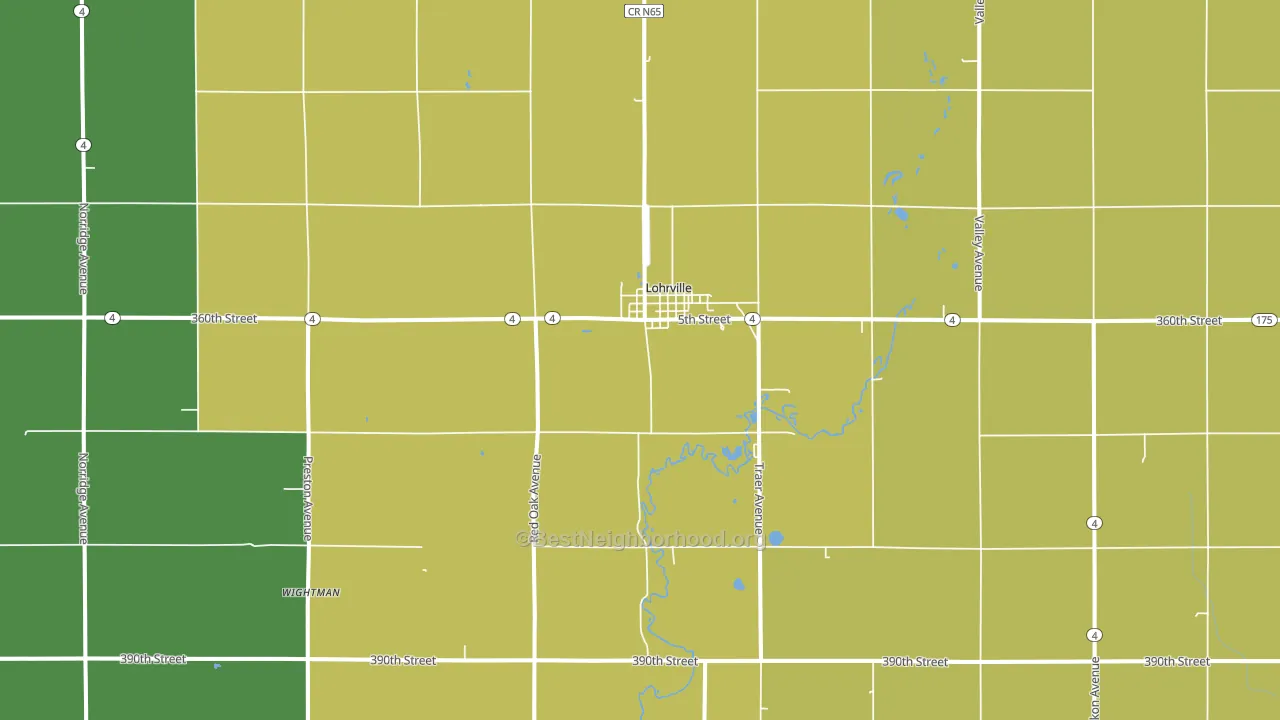 51453, IA block-group voter-turnout map