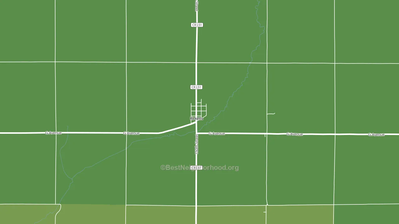 51460, IA block-group voter-turnout map