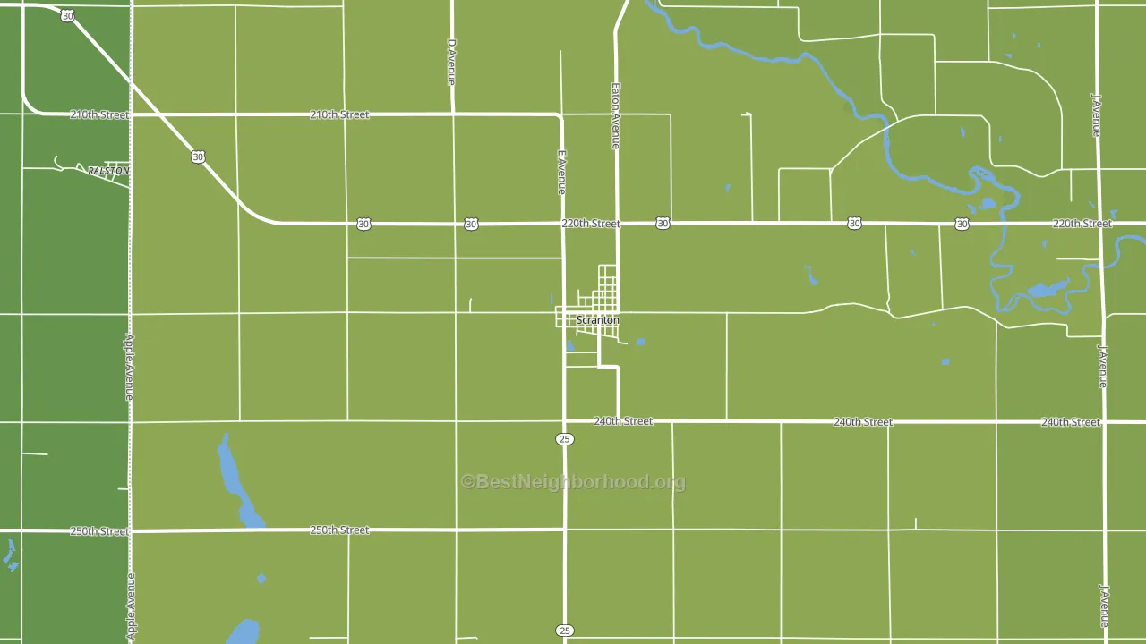 51462, IA block-group voter-turnout map
