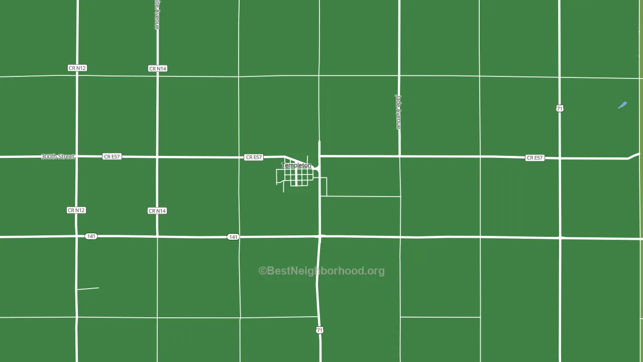 51463, IA block-group voter-turnout map