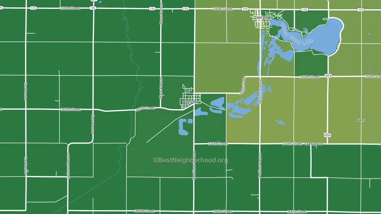 51466, IA block-group voter-turnout map