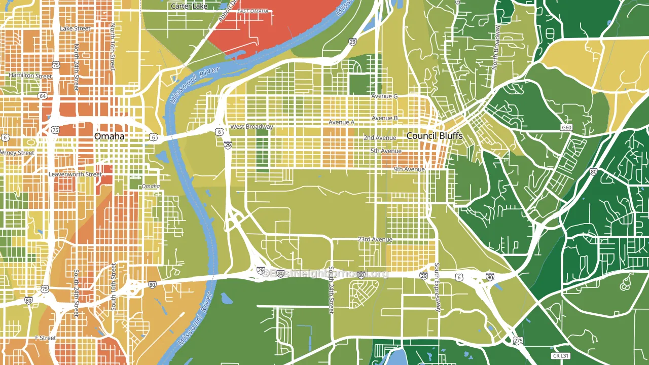 51501, IA block-group voter-turnout map