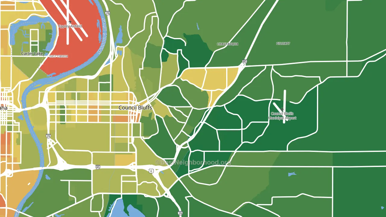 51503, IA block-group voter-turnout map
