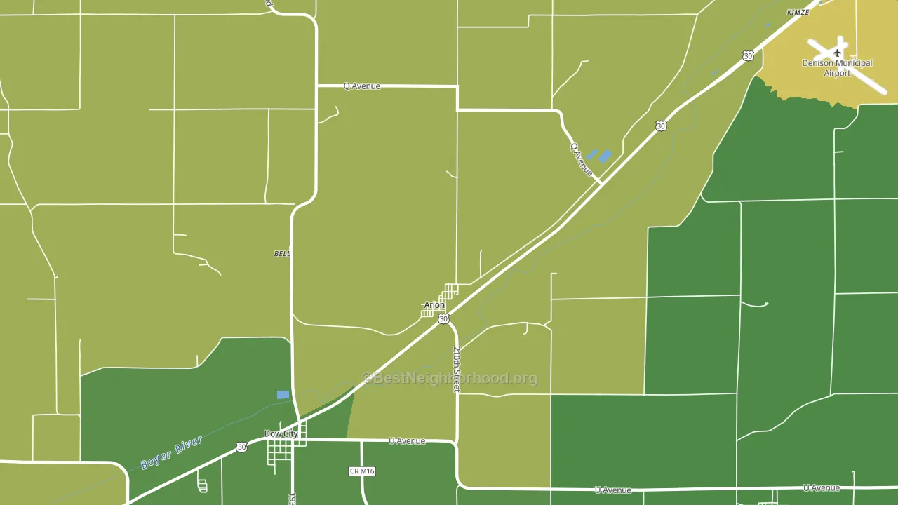 51520, IA block-group voter-turnout map