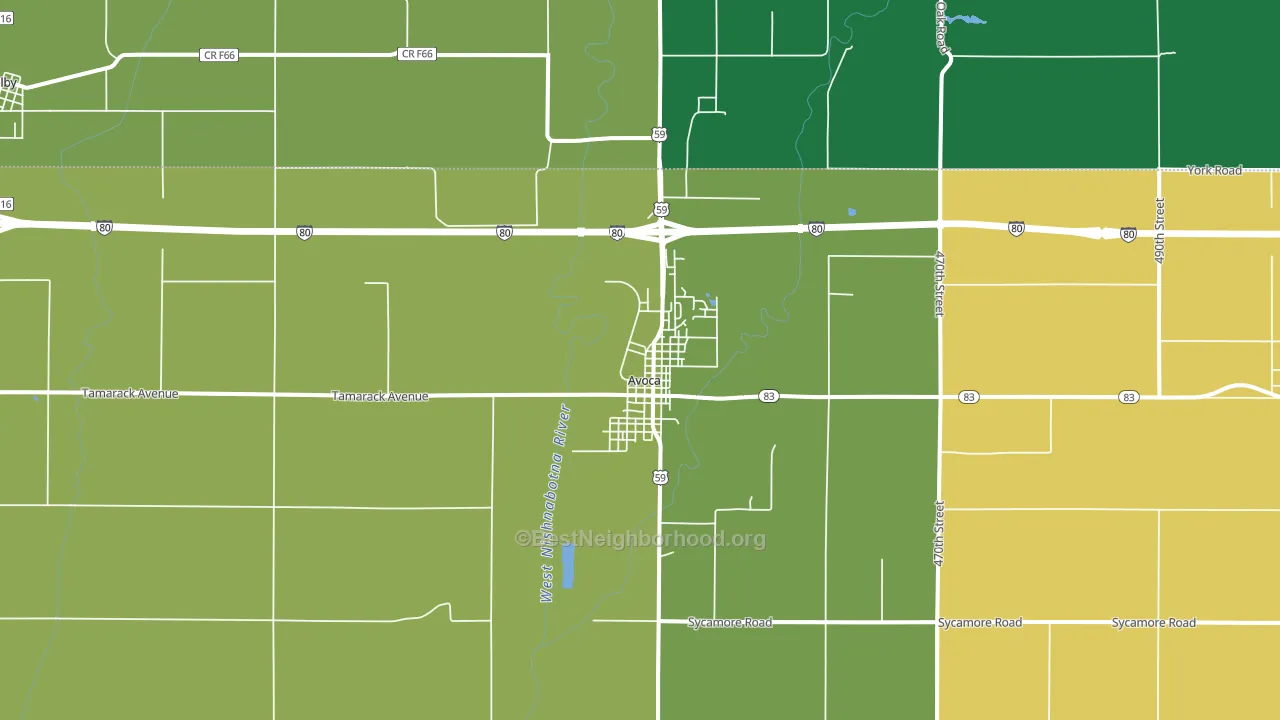 51521, IA block-group voter-turnout map