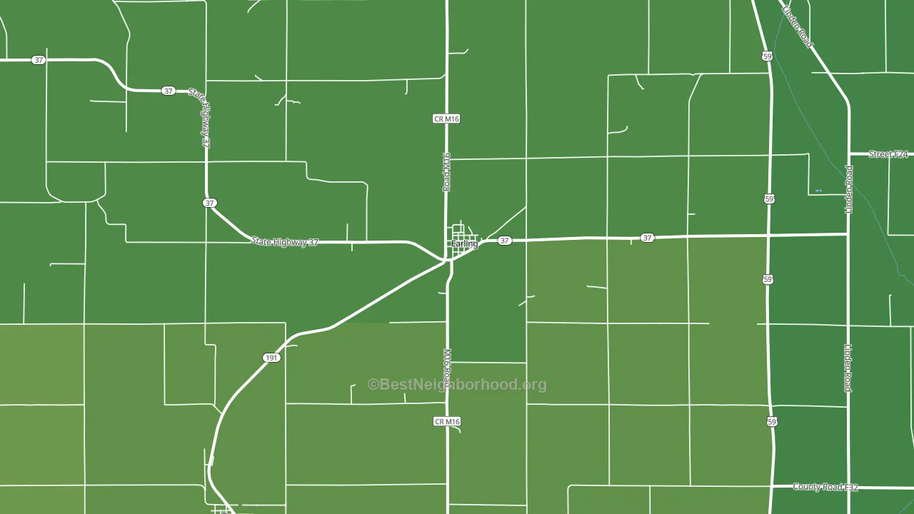 51530, IA block-group voter-turnout map