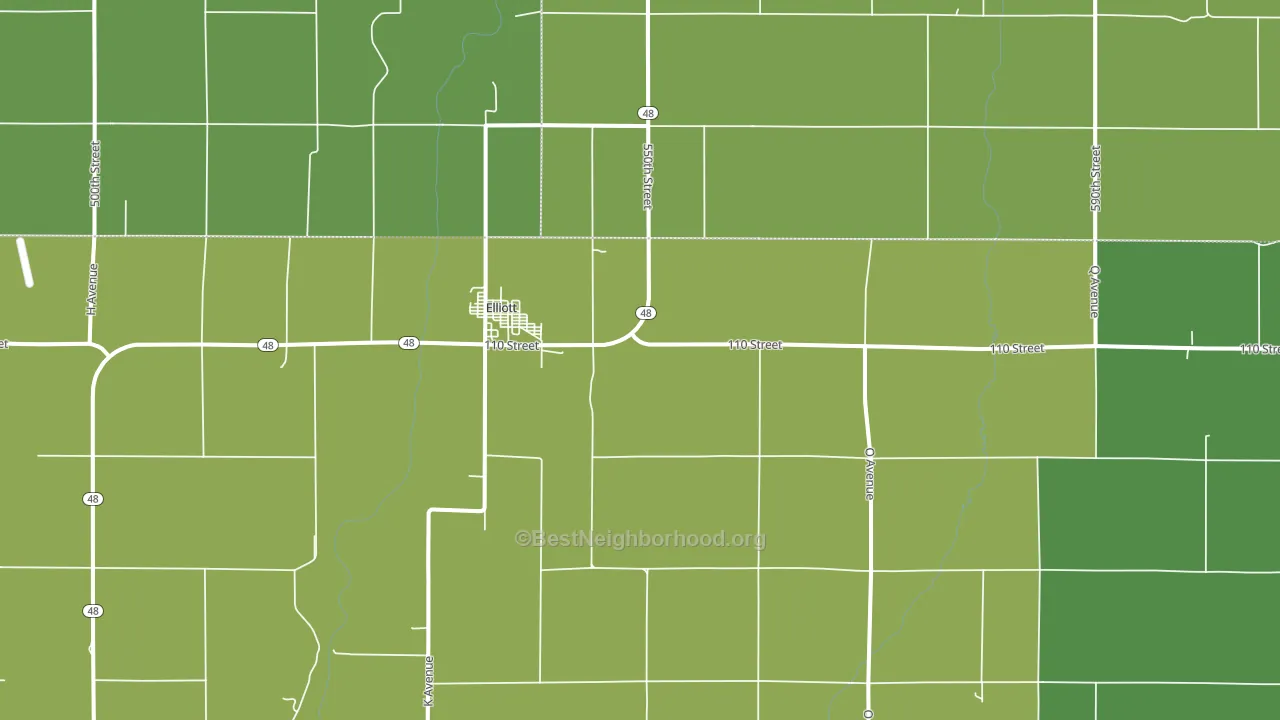 51532, IA block-group voter-turnout map