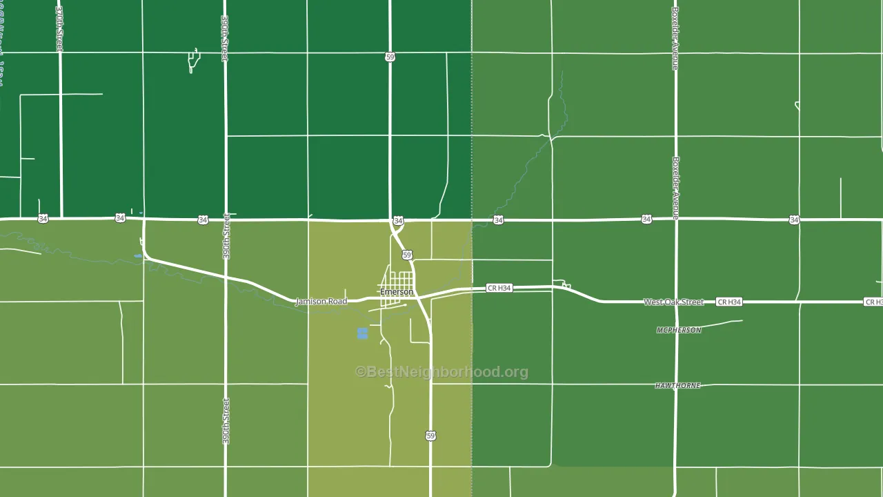 51533, IA block-group voter-turnout map
