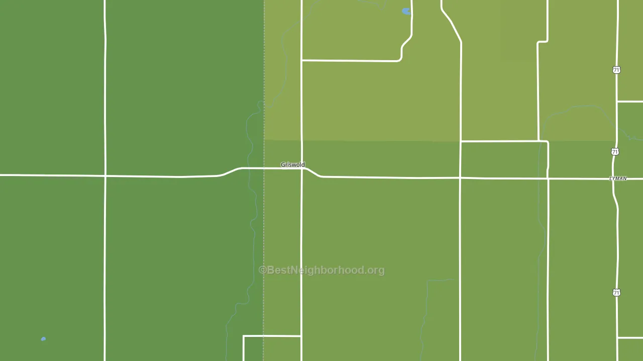51535, IA block-group voter-turnout map