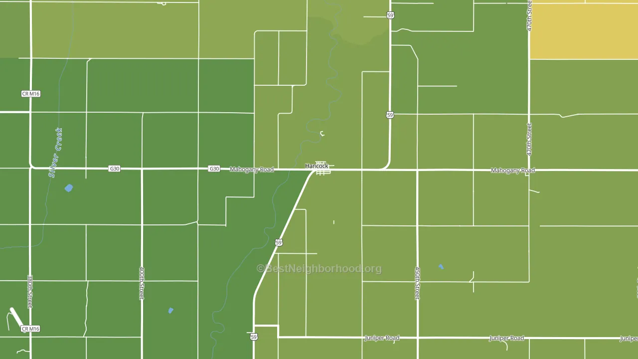 51536, IA block-group voter-turnout map