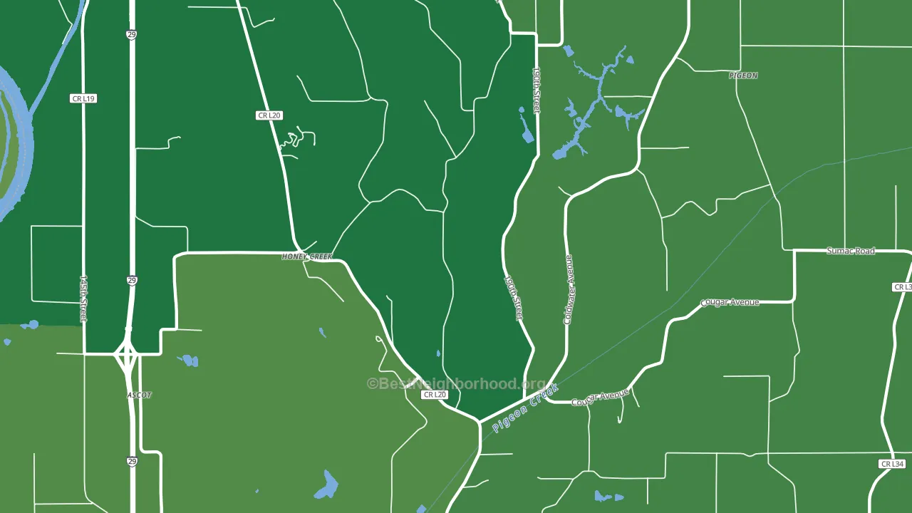 51542, IA block-group voter-turnout map
