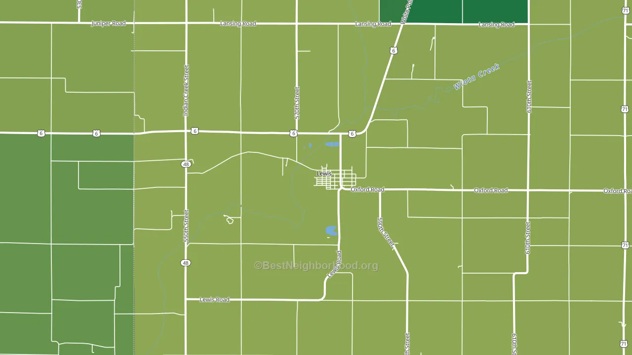 51544, IA block-group voter-turnout map