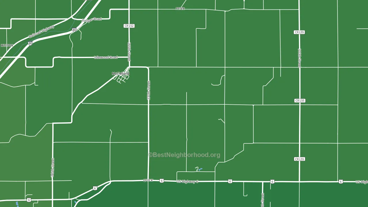 51548, IA block-group voter-turnout map