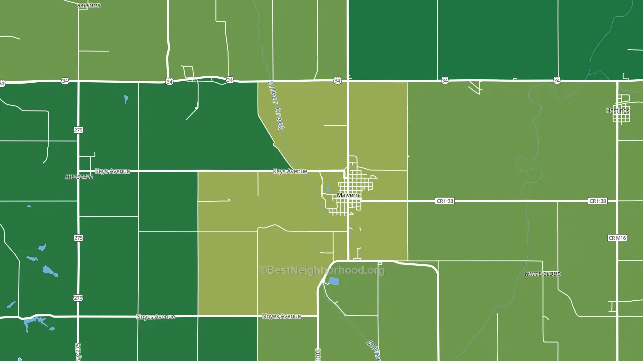 51551, IA block-group voter-turnout map