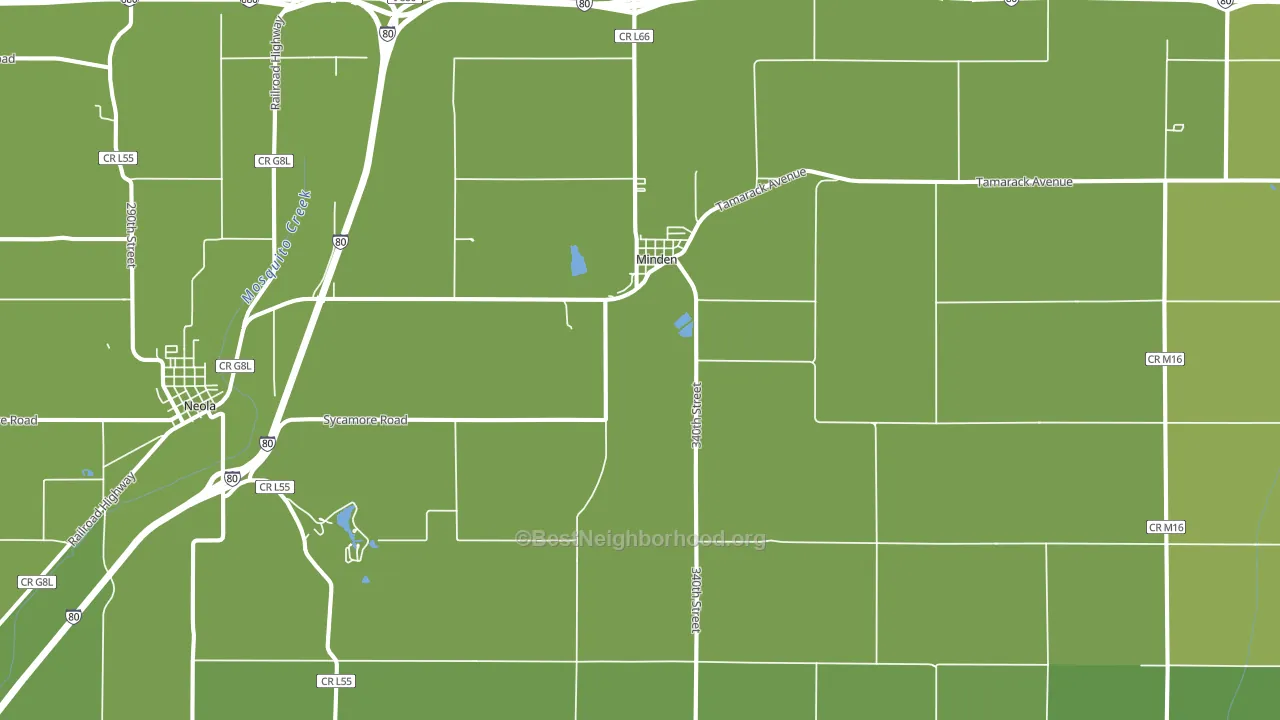 51553, IA block-group voter-turnout map