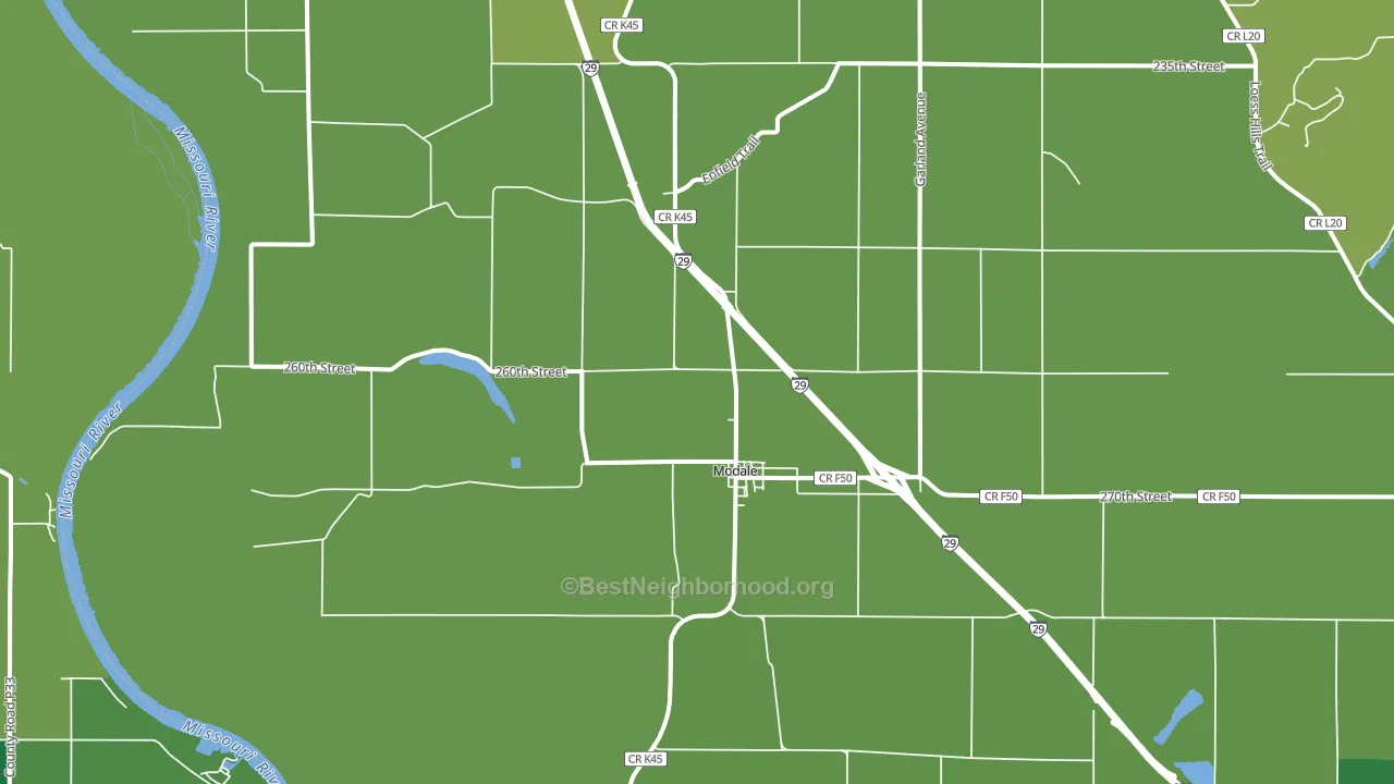 51556, IA block-group voter-turnout map