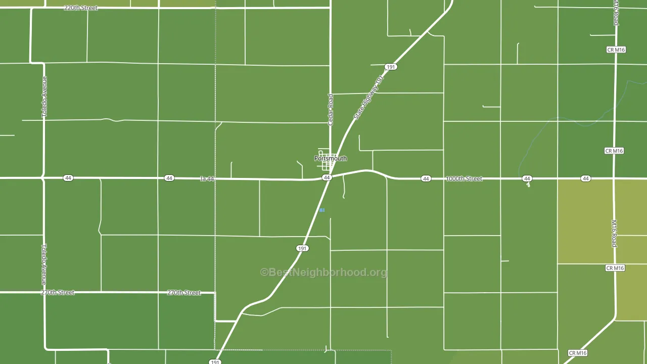 51565, IA block-group voter-turnout map