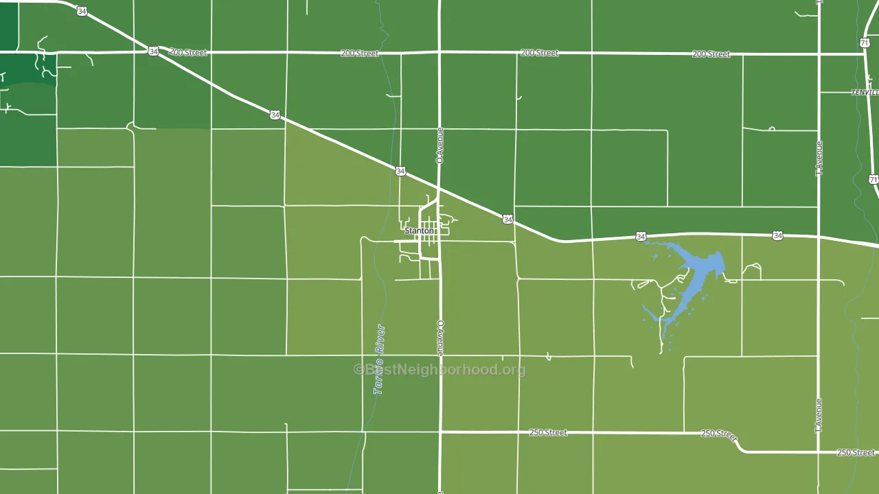 51573, IA block-group voter-turnout map
