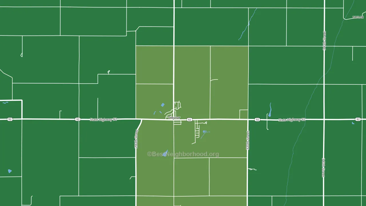 51575, IA block-group voter-turnout map