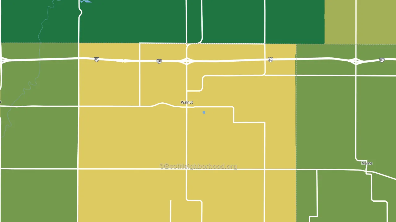 51577, IA block-group voter-turnout map