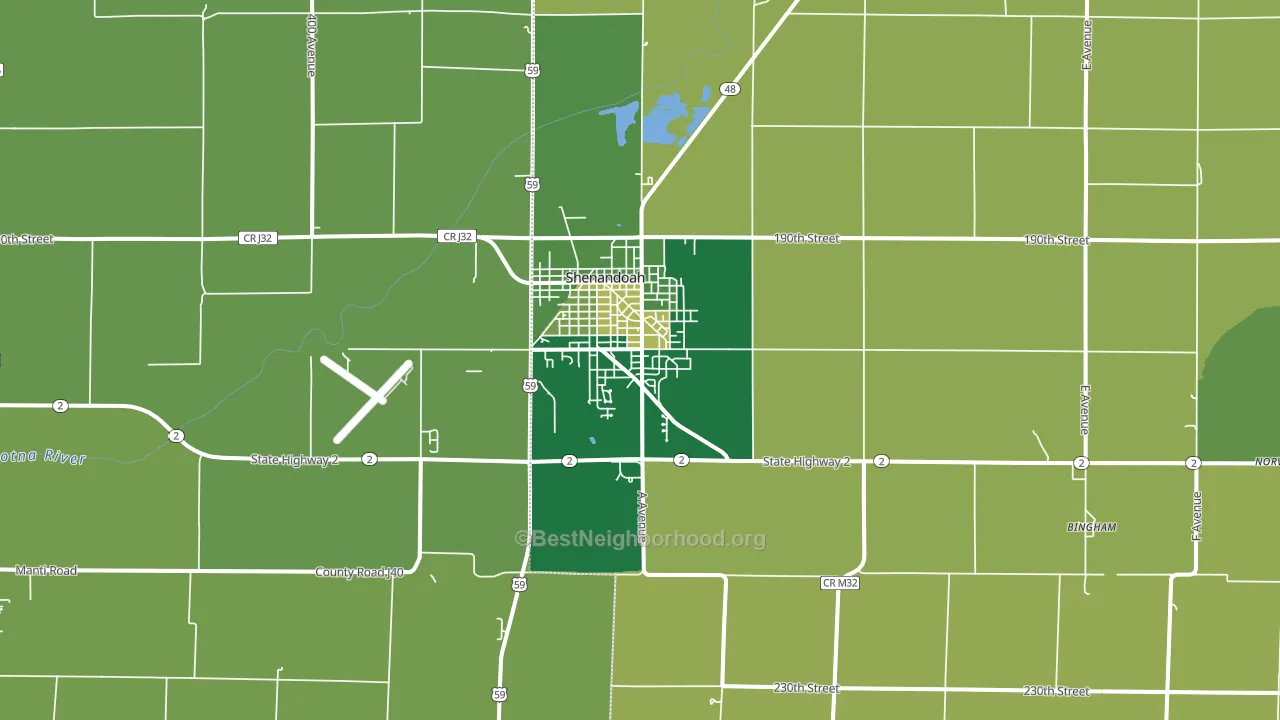 51601, IA block-group voter-turnout map