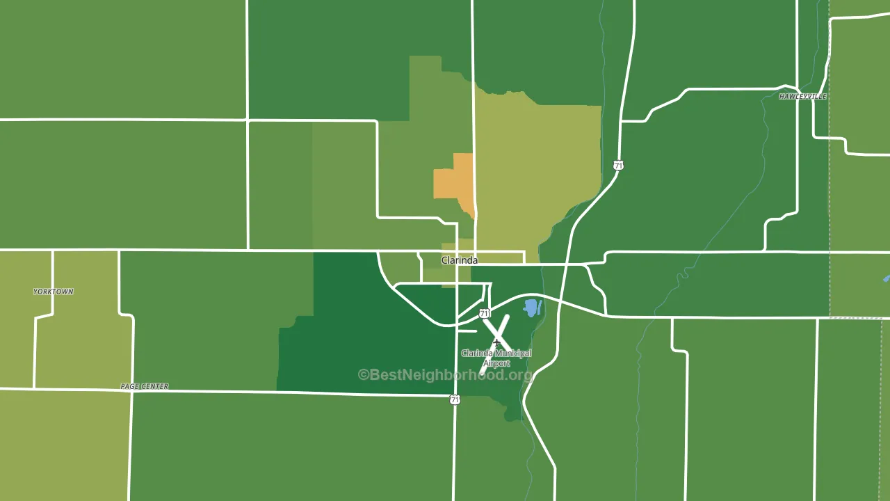 51632, IA block-group voter-turnout map