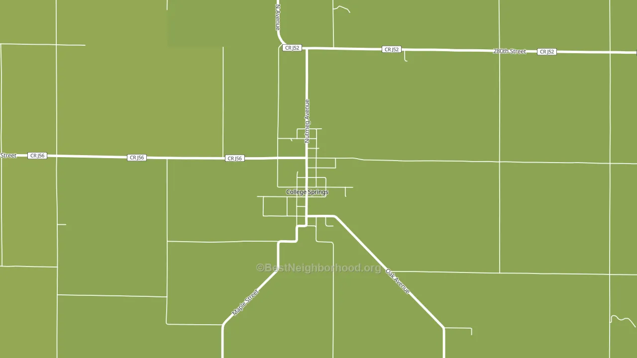 51637, IA block-group voter-turnout map