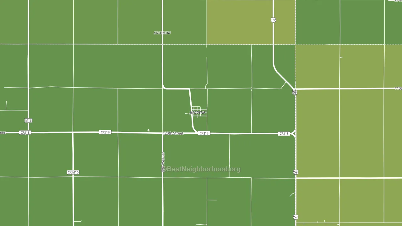 51645, IA block-group voter-turnout map