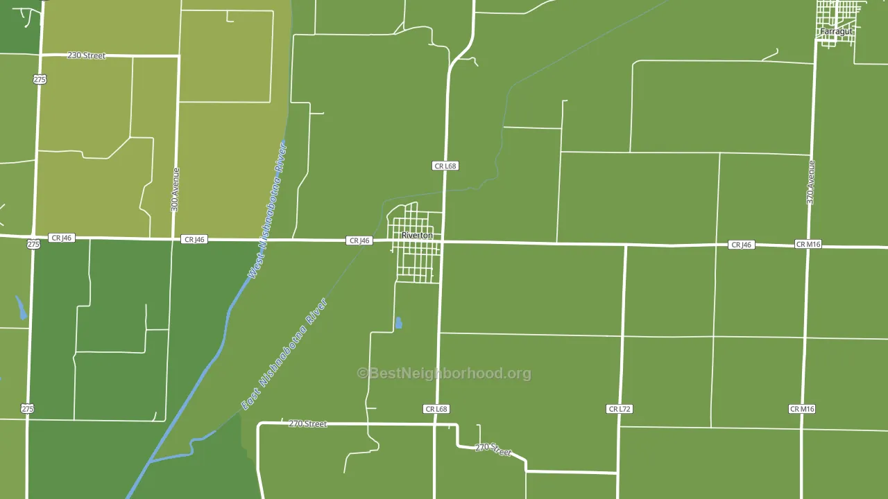 51650, IA block-group voter-turnout map