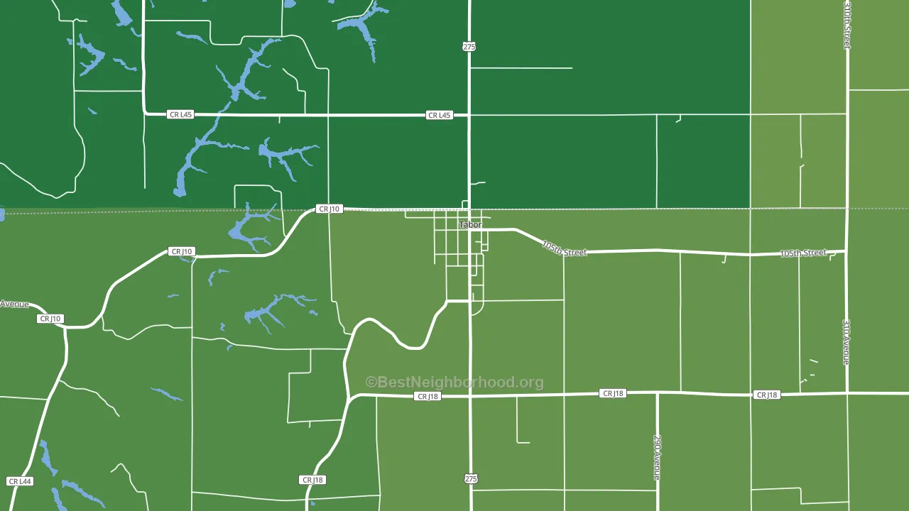 51653, IA block-group voter-turnout map
