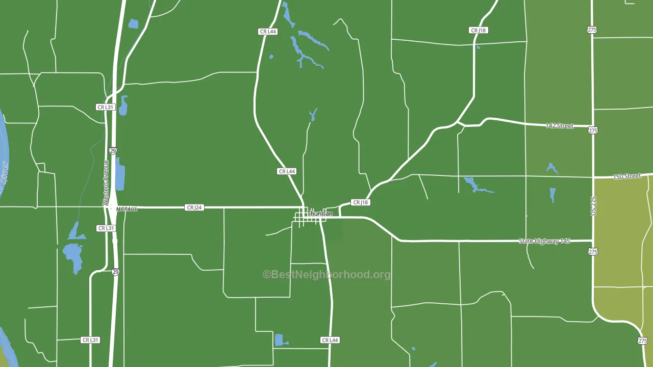 51654, IA block-group voter-turnout map