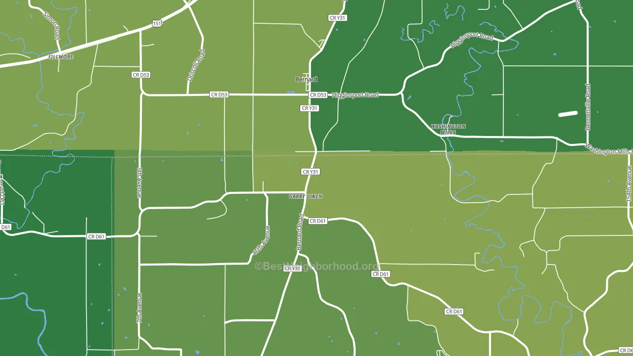 52032, IA block-group voter-turnout map