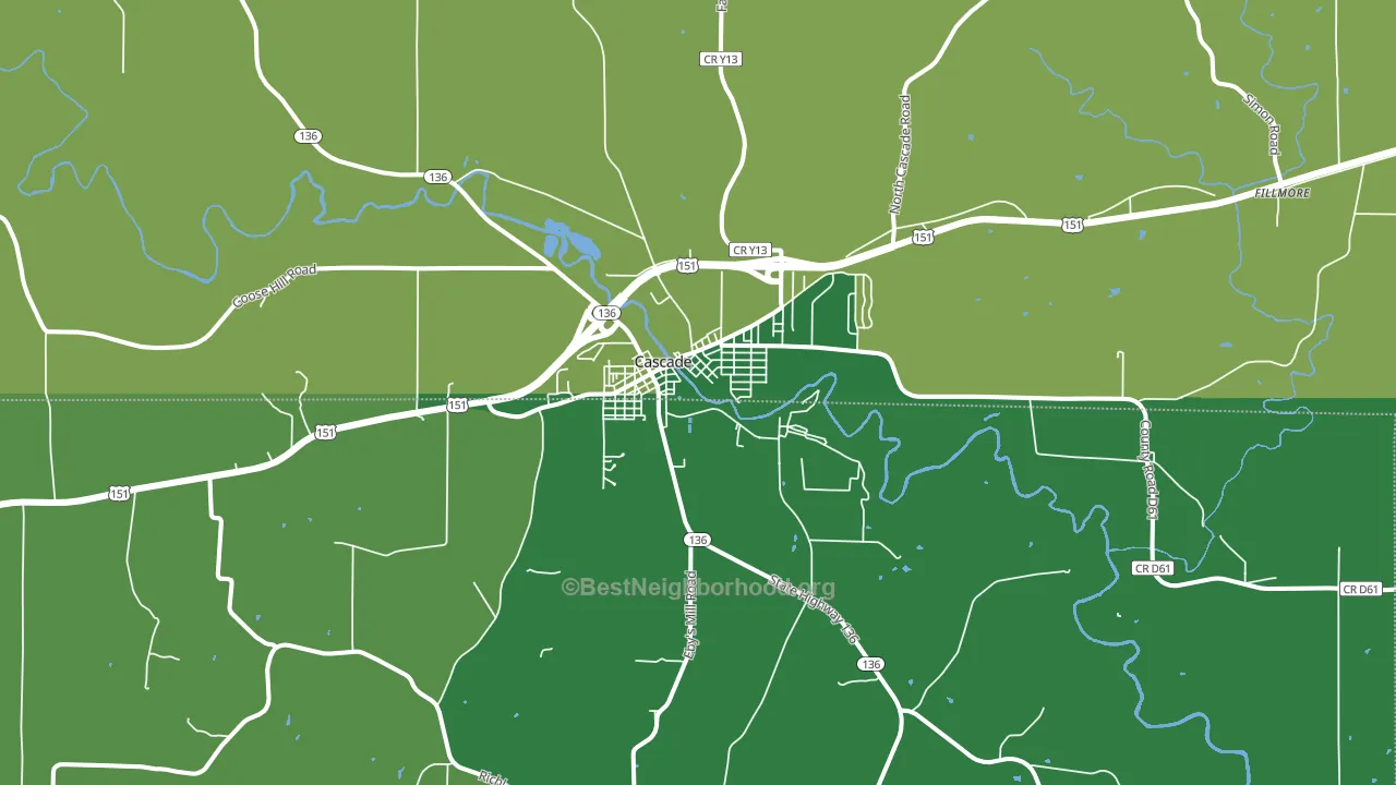 52033, IA block-group voter-turnout map