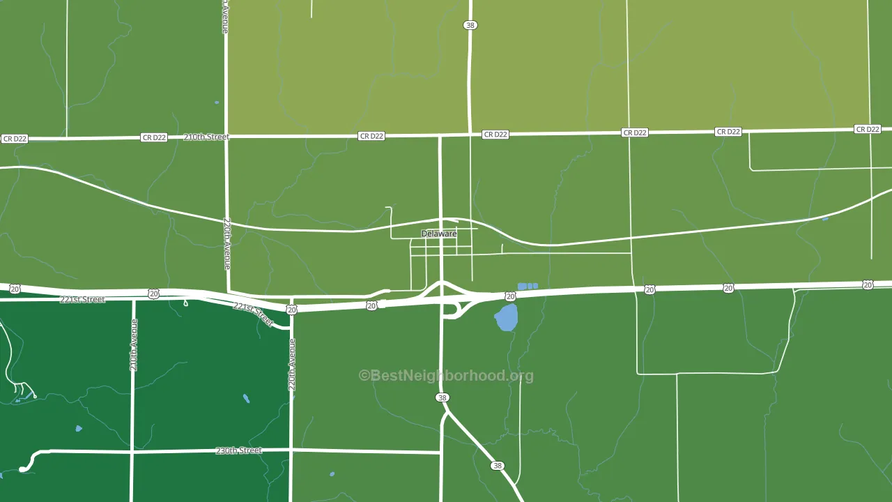 52036, IA block-group voter-turnout map