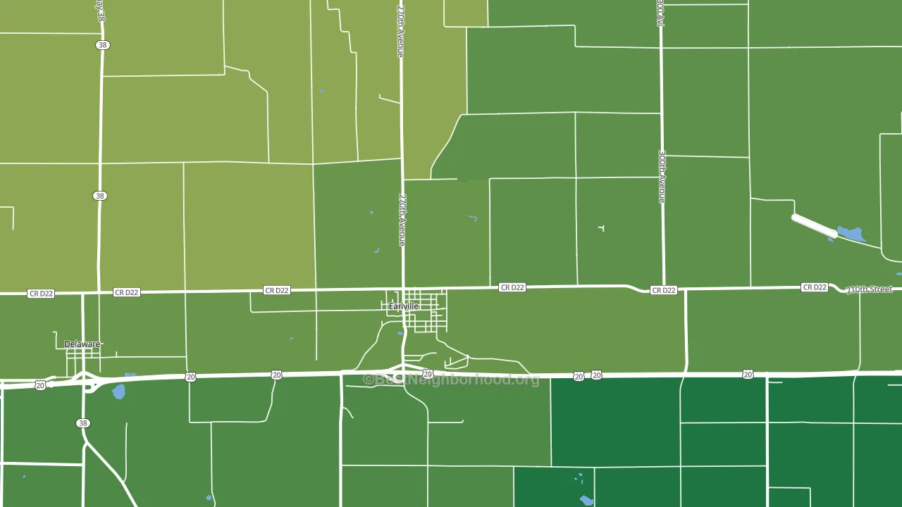 52041, IA block-group voter-turnout map