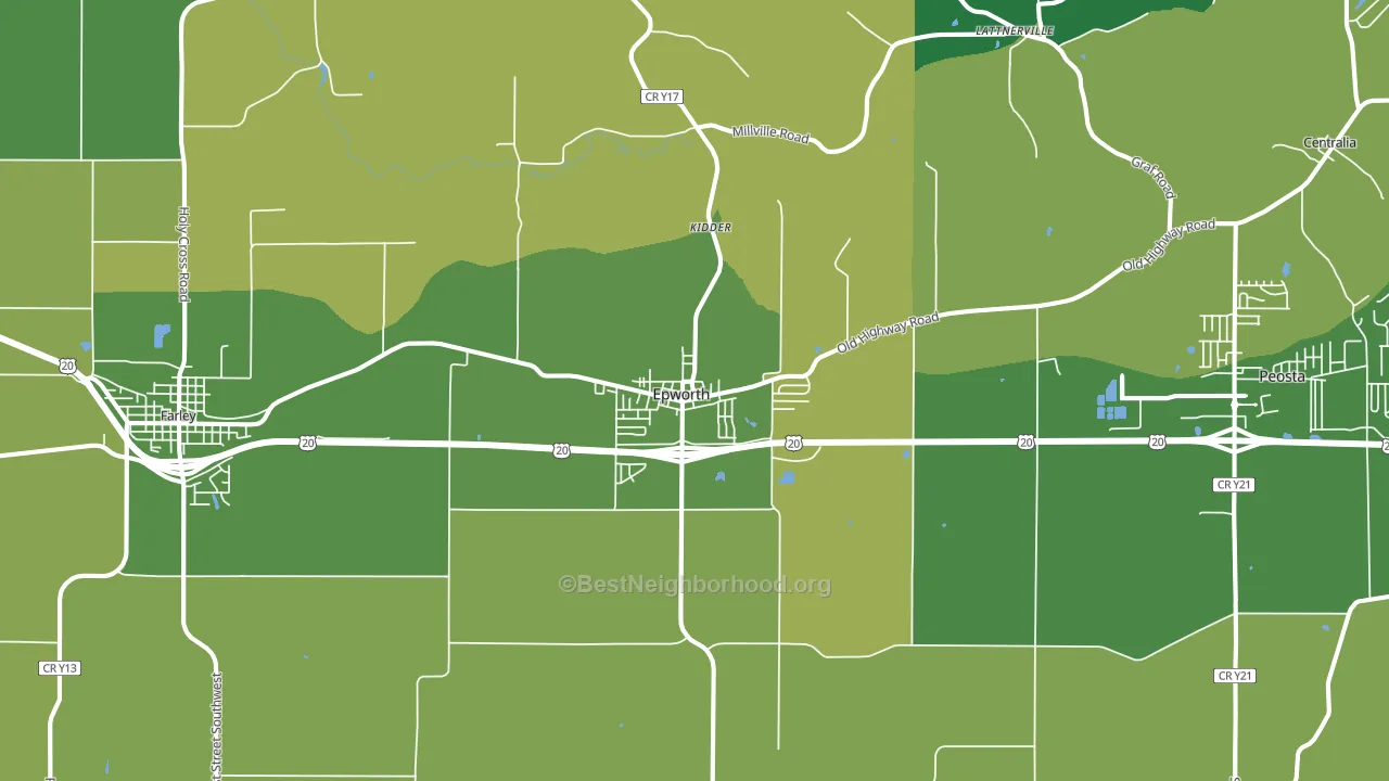 52045, IA block-group voter-turnout map