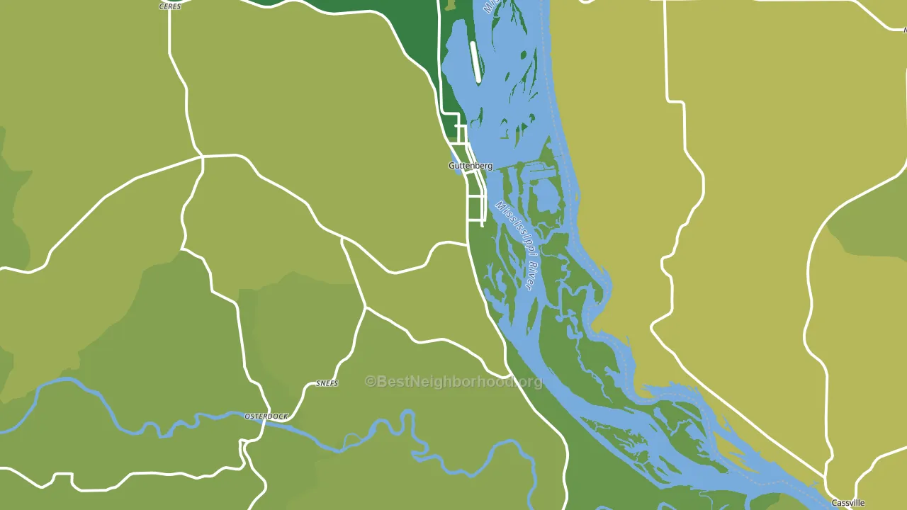 52052, IA block-group voter-turnout map