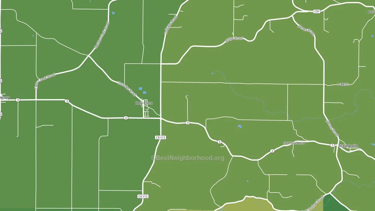 52053, IA block-group voter-turnout map