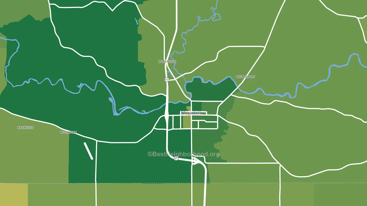 52060, IA block-group voter-turnout map