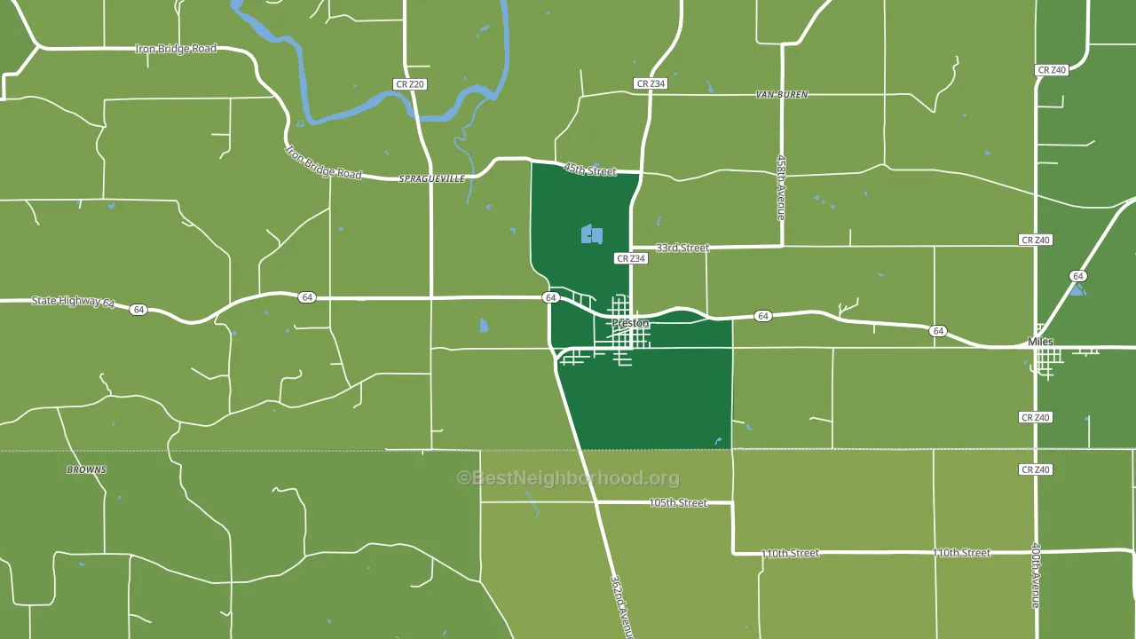52069, IA block-group voter-turnout map