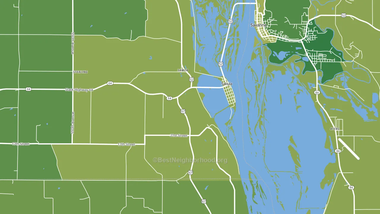52070, IA block-group voter-turnout map