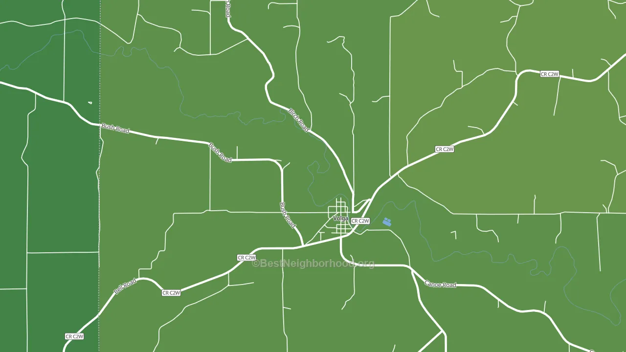 52077, IA block-group voter-turnout map